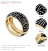 Aankomst Gouden Geplateerde Zebra-print Vorm Ronde Bangle Manchet Bracelet Voor Dames Party Prom Bruiloft Gift Sieraden 2 Kleuren