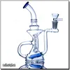 Recycler Vidro Bongo Rigún Óleo de Cachorro Percácido de Água Bongo Dab Rigs Fino Cintura Espessa Tubulação de Água Bubbler 7.9 polegadas 14mm articulação