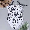 Swimsuit newest cow grain condole belt sexy one-piece swimsuits spot wholesale bikini in stock ready to ship