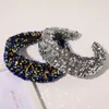 Neue Mode Fischschuppen Pailletten Schwamm Ball trendiges breitkrempiges Stirnband für Frauen Mädchen Haarschmuck Kopfbedeckung