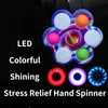 Ledde leksaker nya tryck händer squishy stress för barn