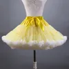 Vuxen kort tyll pettiskirt färgglad tutu kjol crinoline jupon saia för kvinnor 210306