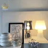lámpara de mesa de vidrio ahumado