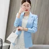 Women's white office blazer spring and summer fashion big yards Ms. long-sleeved jacket Temperament feminine suit 210527