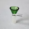 100PCs Partihandel Heady Glass Bowl Rökning Tillbehör Multi-Färger Vattenrör Glas Bongs Oil DAB Rigs Bowl Tobacco Tool med 14mm 18mm manlig led