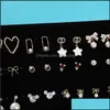 Jewelry Stand Packaging & Display Flannel Earrings Necklace Storage L-Shaped Plate Stall Props Drop Delivery 2021 I0Mhv