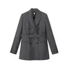 L-5XL Plus Size Women's Spring and Autumn Dress Mid-length Small Suit Jacket All-match Female Blazer High Quality 210527