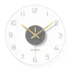 Wall Clocks Nordic Transparent Mute Clock For Home Decor 12 Inch Modern Minimalist Simple Bedroom Decorative Watches