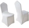 Beyaz Spandex Düğün Parti Sandalye Ziyafet Için Likra Kapakları Birçok Renk Düz Esnek Seaway CCA11614