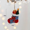 Pingente de Natal Meias de Natal Saco de Presente Casa Boneco de Neve Resina Decorações de árvore Xmas JJD10843