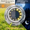 Solar Ground Lamps LED Garden Outdoor Disc Light IP65 Waterdichte kelder Landschap Lichten Decoratieve gazon Tunnel Atmosfeer Lamp