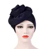 2021 Fashion Flowers Muslim Turban Solid Color Indian Woman Wrap Head Hijab Caps Ready To Wear Inner Hijabs Bonnet