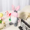 Festivo Gnomo di Pasqua Peluche Coniglietto Decorazioni Bambole fatte a mano Regali per bambini Elfo di primavera Casa Soggiorno Ornamenti XBJK22022375807