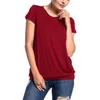 T-Shirt da donna Maternità Magliette e camicette Moda Donna Solid Manica corta Allattamento Donna incinta Vestiti Camisetas De Mujer