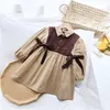 Gooporson Fall Clothes for Kids Koreaanse Mode Lange Mouw Prinses Jurk Kleine Meisjes Kostuum Vestidos Leuke Kinderen Jurken Q0716
