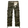 Herrbyxor Cargo män Camouflage Tactical Casual Cotton Brousers Pantalon Hombre (Belt innehåller inte)
