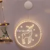 Diameter 16 cm Jul dekorativa lampor Led Santa Claus Elk Star Lights Holiday Room Layout Party Supplies till sjöss T2i52496