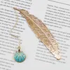 Metal Feather Bookmark Chave Shell Snowflake Pingente Clássico Estilo Chinês Criativo Bronze Presente de Natal