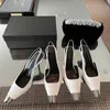 Women's High Sense Sandals Soft Leather Light Cooked Square Head Goddess Fan Black High Heels Summer Shoes