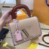 Designer- Women Bags Ladies Flap Crossbody Bag Letter Crochet Envelope Shoulder Back Bag Water Ripple Leather Handbag