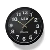 Wall Clocks Digital Clock Metal LED Mechanism Creative Living Room Bedroom Silent Home Decor Zegar Scienny Gift FZ482