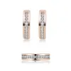 925 Sterling Silver Womens Earrings Classic Clear CZ Elegant Gifts Rose Gold Plated Engagement Promise Jewelry1091677
