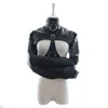 NXY SM Bondage Fetish Female Open Breast Cupless Leather Bondage Strait Jacket Top Women's Restraint Rak Sex Kostymer 1126