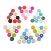 En gros 12mm lentilles silicone perles de dentition rondes 300PC boulier espacement perle un bébé gratuit collier de dentition pendentif jouet bricolage 220209