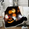 Der neueste Halloween -Kürbis -Dämon 150x200cm Decke, eine Vielzahl von Größenstilen zur Auswahl, 3D -dicke Decken für Erwachsene und Kinder,