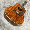 D45 Mold Full Koa Wood Real Shell Inlaid Acoustic Guitar