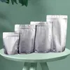 Sealable Reusable Zip Packaging Bags Aluminum Foil Stand-up Bag Inner Foil Food Tea Storage Pouch With Tear Notch BH6017 TQQ