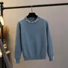 Women's Sweaters PEONFLY 2021 Spring Autumn Women And Pullovers Long Sleeve Casual Pearl Beading Sweater Knitted Jumpers