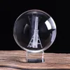 Articles de nouveauté 60mm Crystal Ferris Wheel Ball 3D Laser Gravé Miniature Modèle Sphère Verre Artisanat Globe Décoration de La Maison Ornement Cadeau