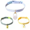 Colliers pour chats avec cloche réglable, collier de sécurité pour chaton mignon, sangle, accessoire pour animaux de compagnie