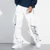 Tulum erkek Trendy Marka Kravat-Ayak erkek Rahat Pantolon Sonbahar Yeni 2021 Trend Gevşek Beyaz Pantolon Erkekler için Y0811