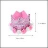 Festive Party Supplies Home & Gardenparty Hats 1Pc Childrens Birthday Hat Crown Flower Sequin Decoration Drop Delivery 2021 Cbjj9