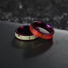 Bague de Couple lumineuse 8mm 6mm, battement de cœur brillant, bague ECG, bague de mariage violette, amour brillant dans le noir, 6064892