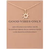 Bijoux nouveauté collier avec carte cadeau éléphant perle amour ailes croix clé signe du zodiaque boussole lotus pendentif pour les femmes