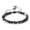 Fashion Weight Loss Round Black Stone Magnetic Therapy Bracelet Health Care Hematite Stretch Charming Bracelets For Men Women