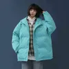 Kvinnors Winter Down Jacket harajuku Oversize Puffer Parkas Gothic Koreanska Quilted Coats för Women Za Jackor Kvinna 211216