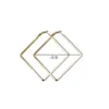 Women Earings Fashion Hoop Exaggerated Personality Geometric Square Huggie Gold and Silver 2 Colors