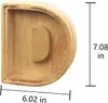 Dostawy imprezowe wielkopasowe przezroczyste drewniane drewniane alfabet piggy bank 26 angielski list AZ Personalizowane monety pudełko oszczędnościowe
