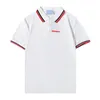 Camiseta de lujo para hombre Casual T Shirt transpirable Polo Desgaste de la manga corta camiseta 100% algodón Alta calidad al por mayor Tamaño blanco y negro S ~ 2XL