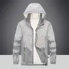 7xl tamanho grande verão roupas de proteção sol 2021 fina respirável gelo seda ao ar livre mosquiteiro jaqueta masculina proteção UV x0710