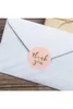 Rosa papper etikett klistermärken guld tack klistermärke scrapbooking 500pcs för bröllop presentkort affärsförpackning brevpapper klistermärke 119 s2
