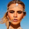 Non Piercing Nose Ring with Chain Nose to Ear Chain with Tassel Punk Style Body Piercing Jewelry1454914
