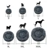 Round Plush Dog Bed with Zipper House Mat Winter Warm Sleeping Cats Nest Soft Long Basket Pet Cushion Portable 210924