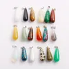 Genezing Natuursteen Water Drop Charms Chakra Hanger Reiki Amethists Lapis Teardrop Vorm Rose Crystal Hangers DIY Ketting Oorbellen Sieraden