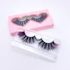 Colored 25mm 100% Real Mink Eyelashes 39 Styles Dramatic Fluffy Volume False Eyelash Colorful on the End Cosplay Party Full Strip Lashes with Paper Box Customize Logo