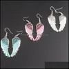 Boucles d'oreilles de lustre pangle bijoux JG! Angel Wings Antique Gold Sier Couleur W Crystal Femmes Filles Biker Bling Cadeau Grossiste KKA6193 DROP D